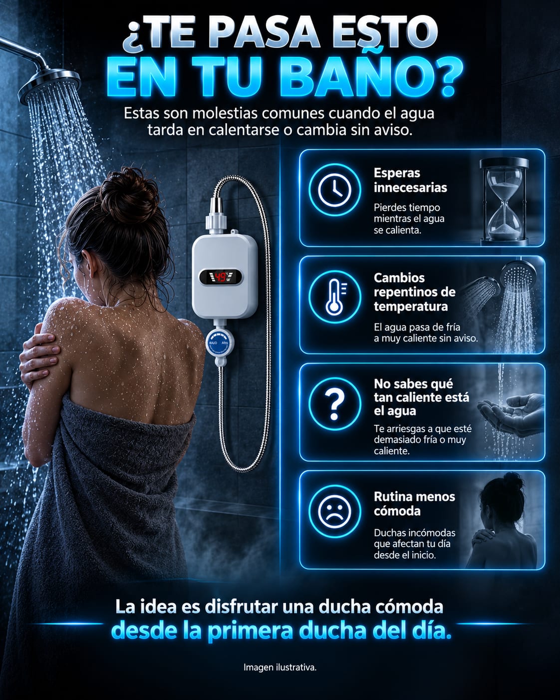 Ducha Electrica Digital 3500W dolor