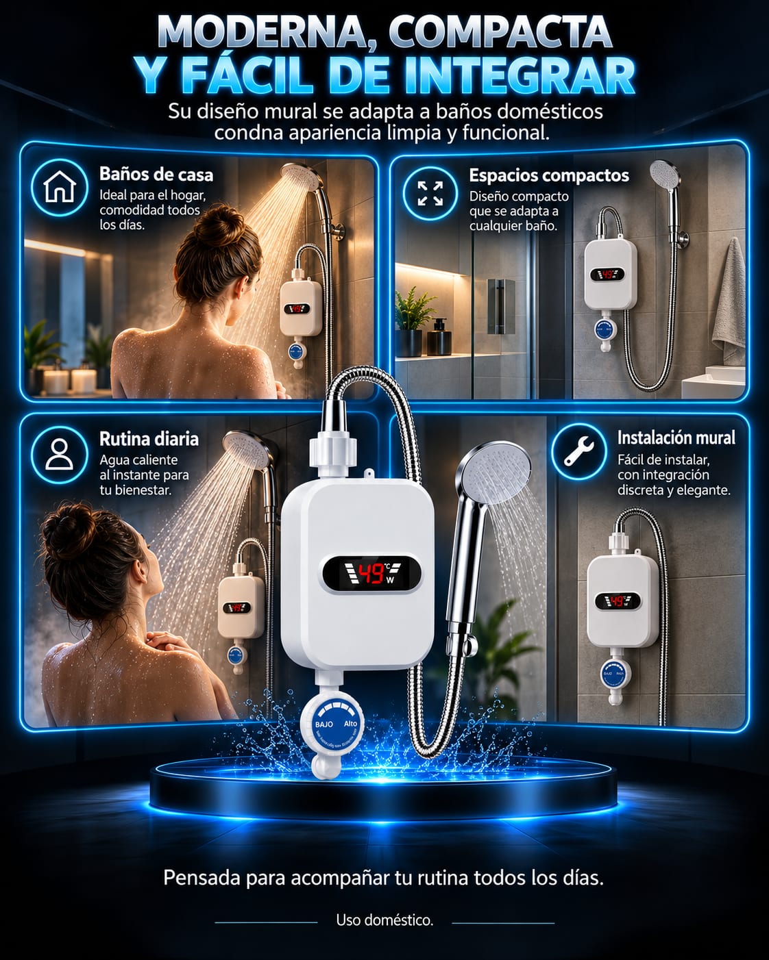 Ducha Electrica Digital 3500W escala