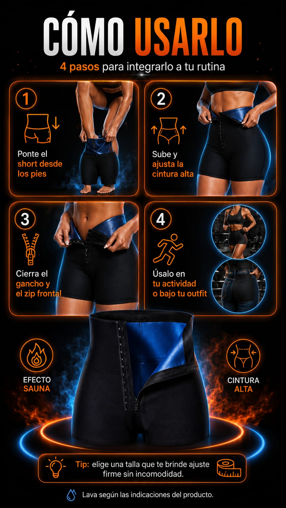 Short Sauna como usarlo
