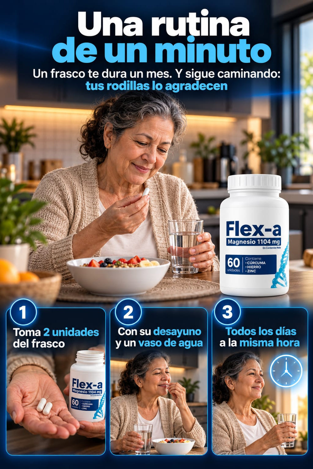 Flex-a Suplemento para Articulaciones 60 Unidades en uso