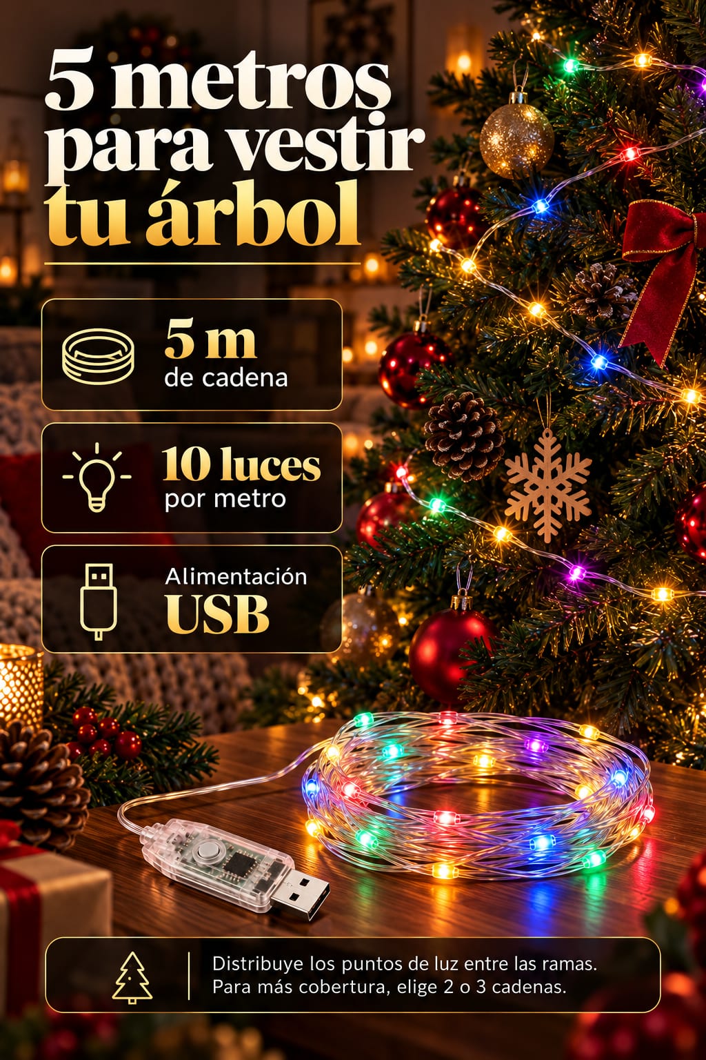 Luces LED Smart 5 m con app beneficios