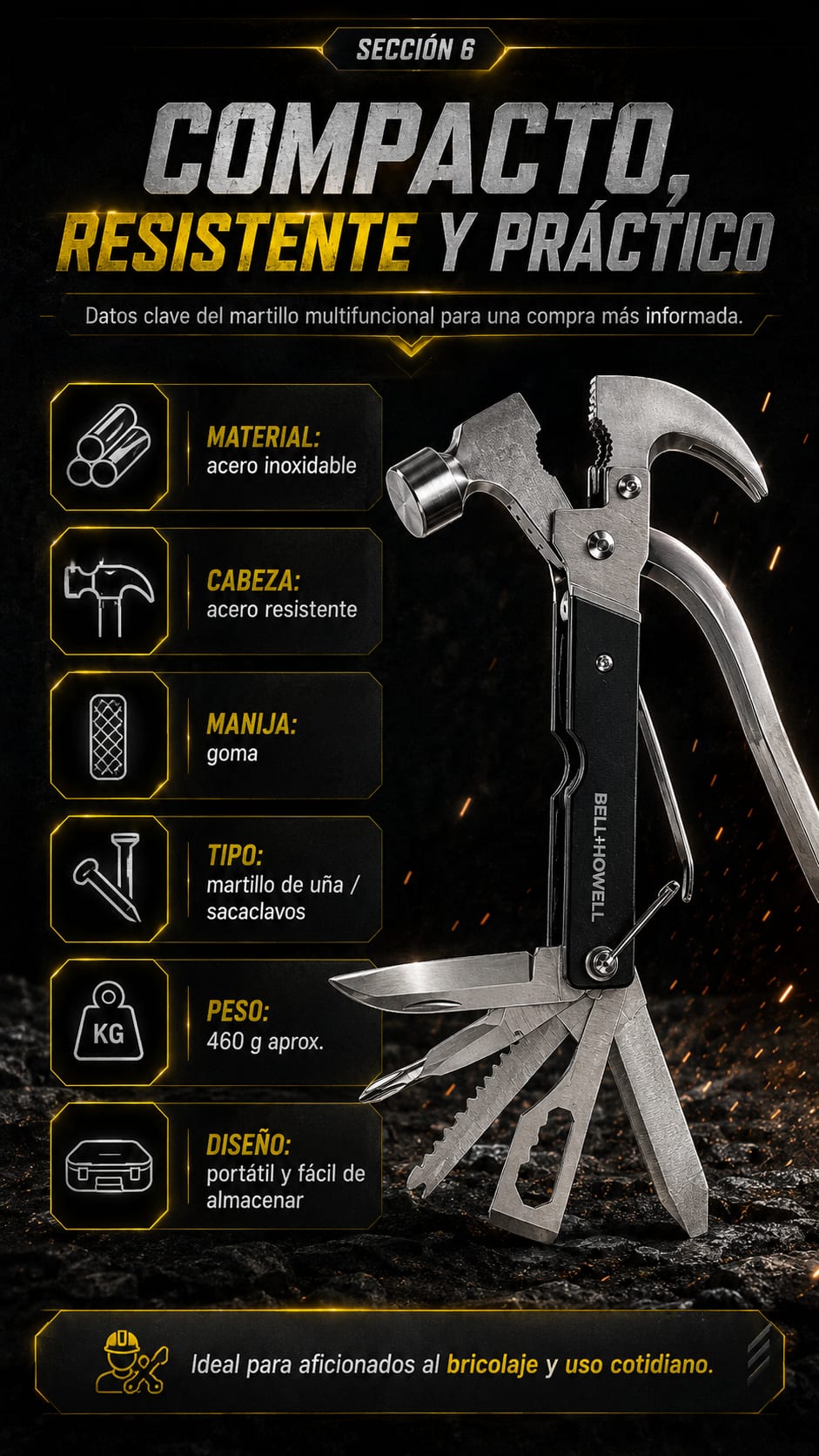 Martillo Multifuncional 18 en 1 ficha