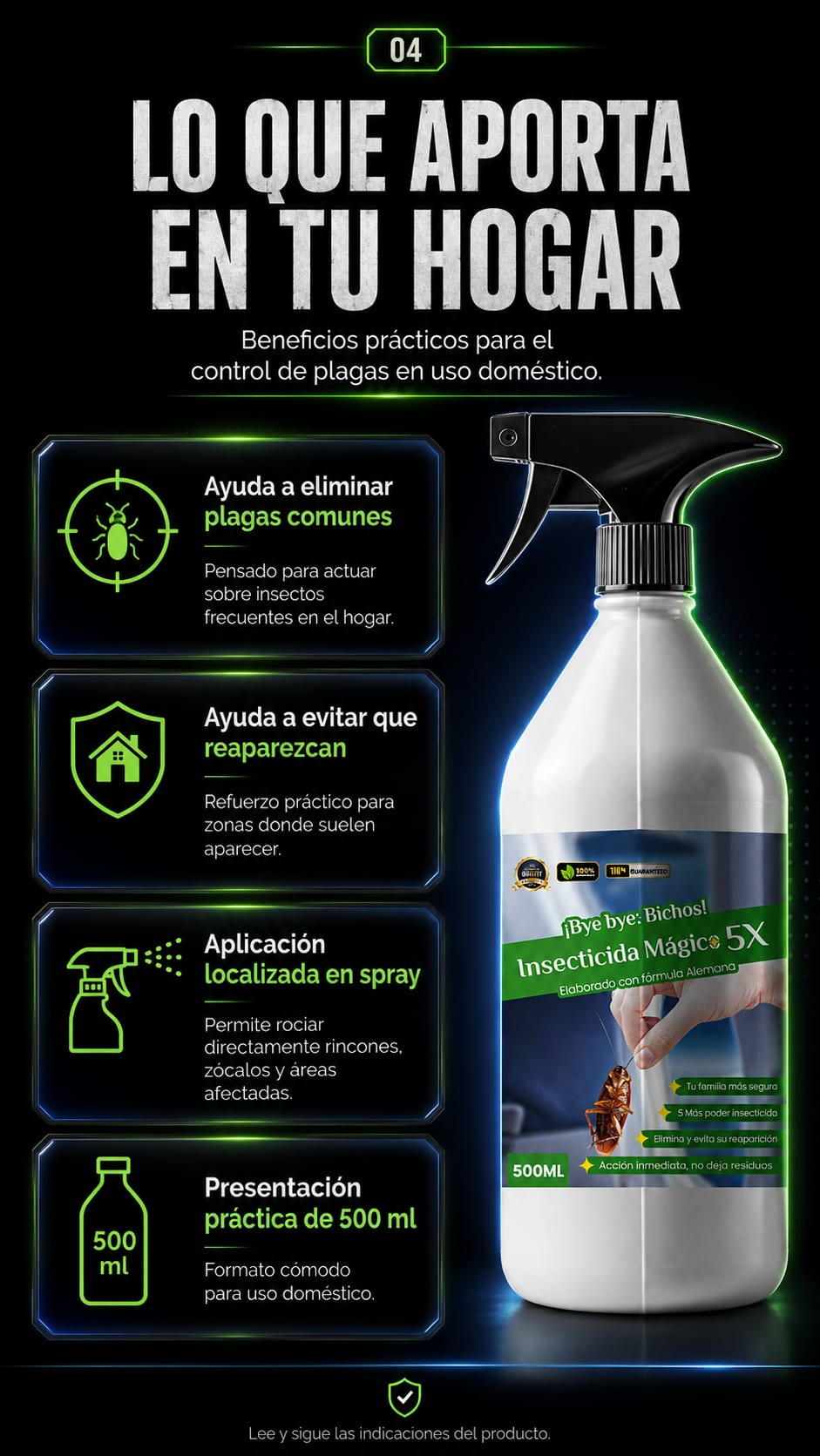 Bye Bye Bichos beneficios