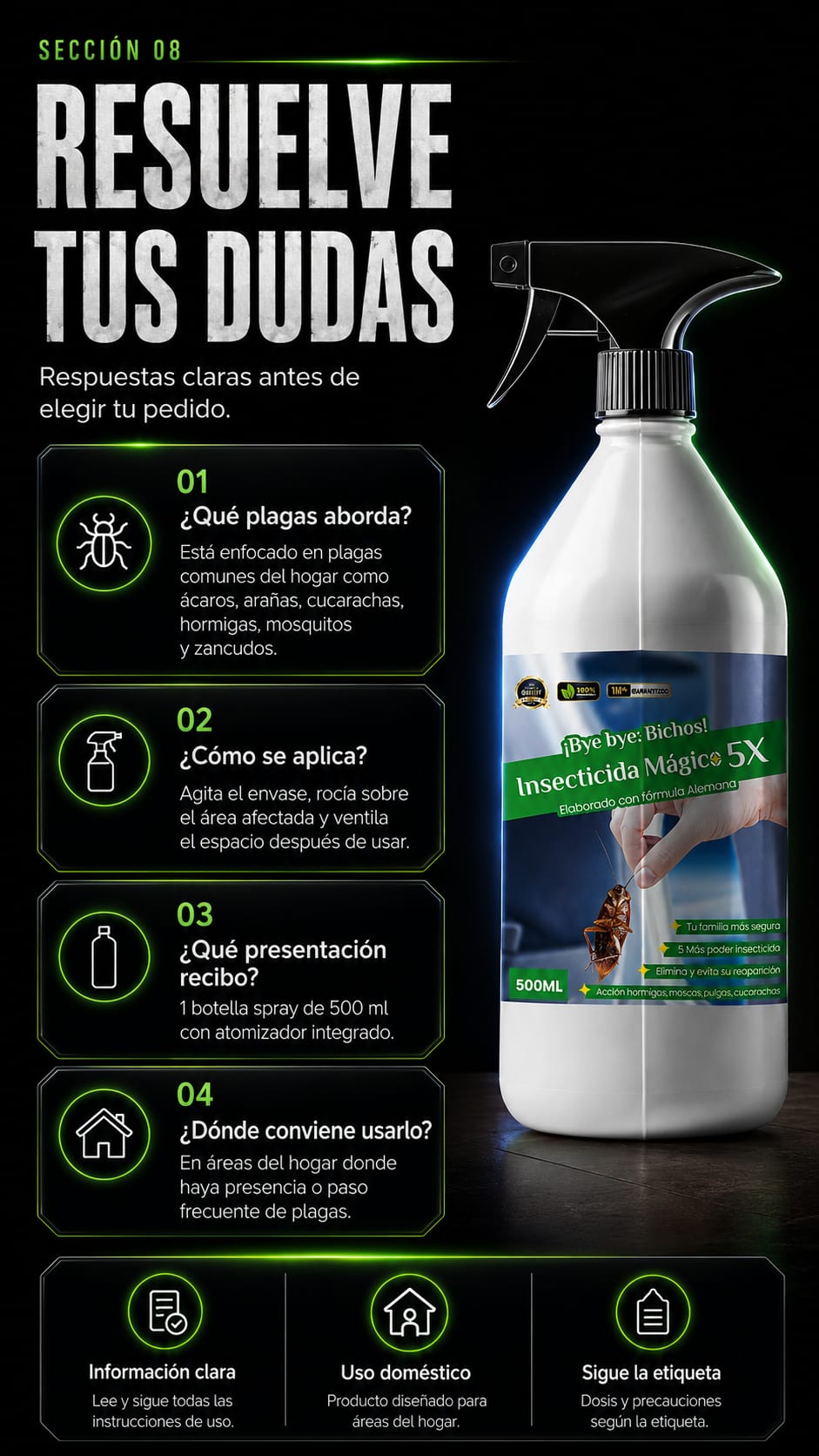 Bye Bye Bichos dudas
