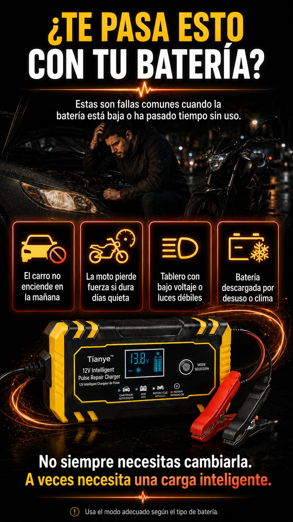 Cargador de Baterías 12V Tianye dolor