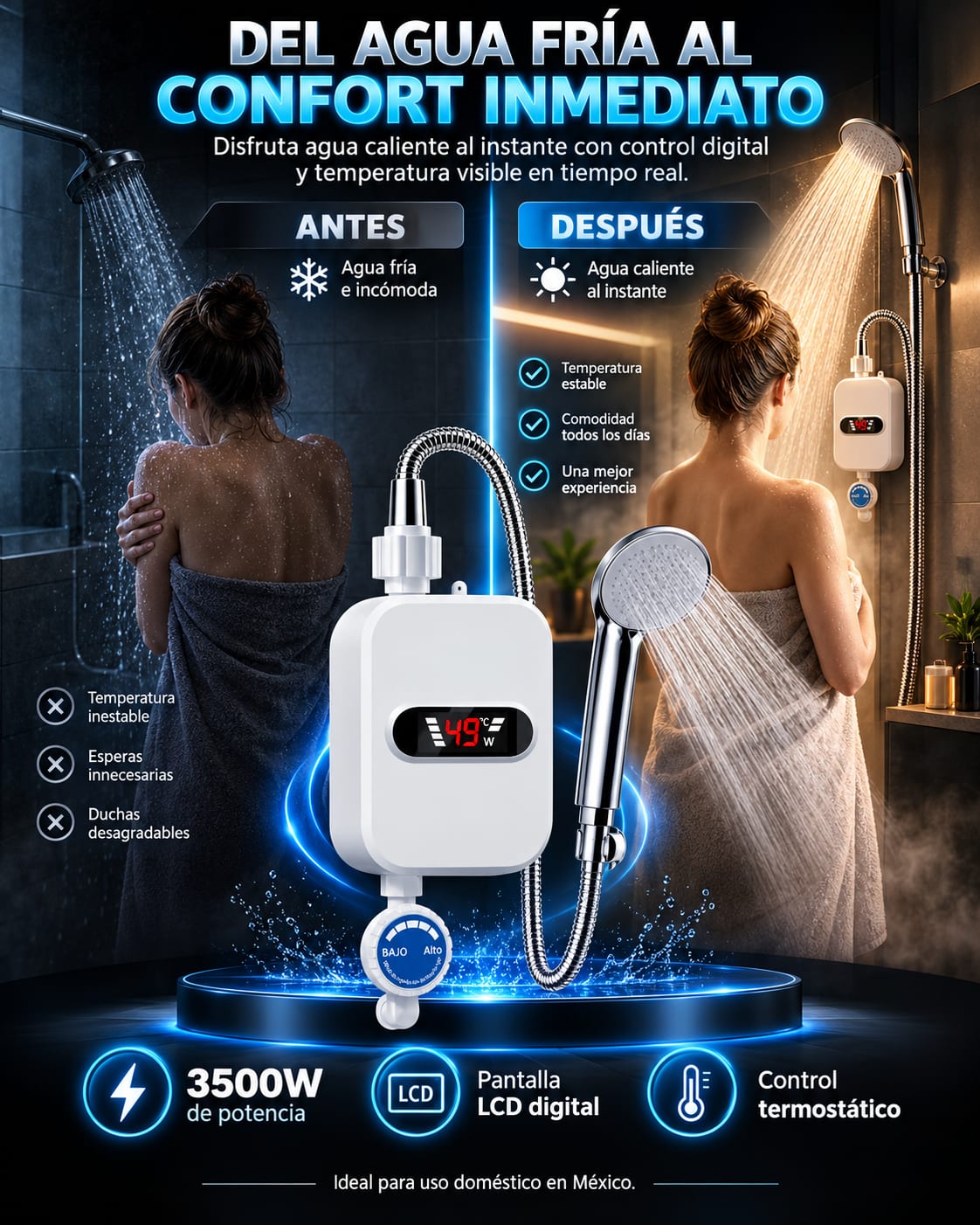 Ducha Electrica Digital 3500W hero