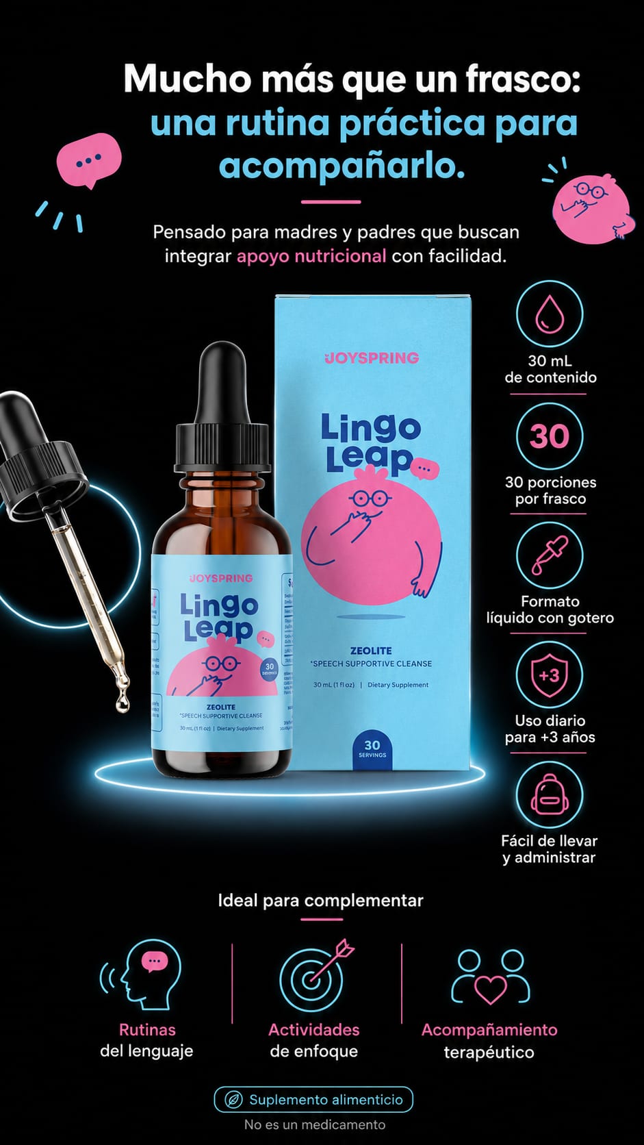 Lingo Leap Joyspring Zeolita 30 mL detalle