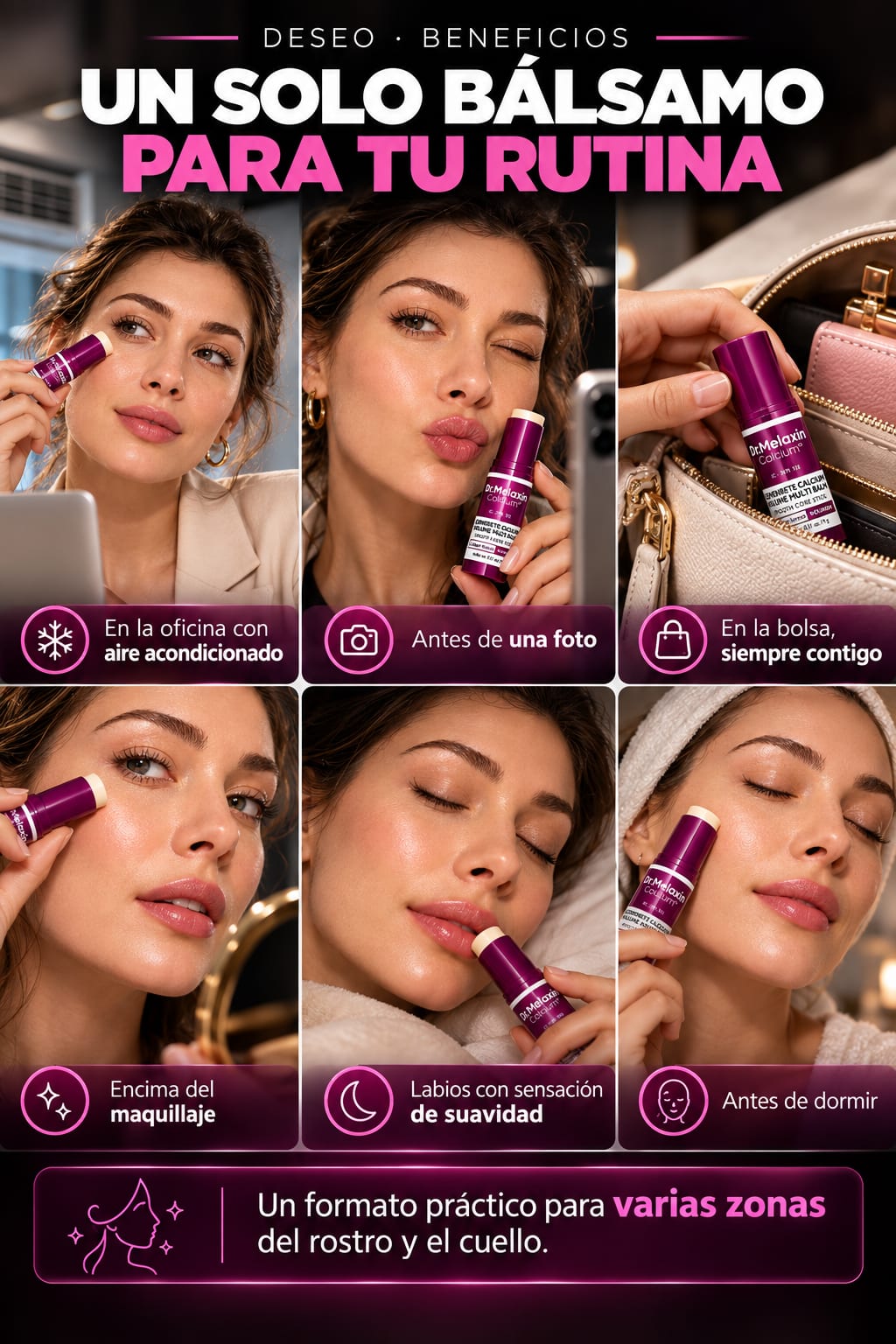 Dr. Melaxin Bálsamo Facial Hidratante beneficios