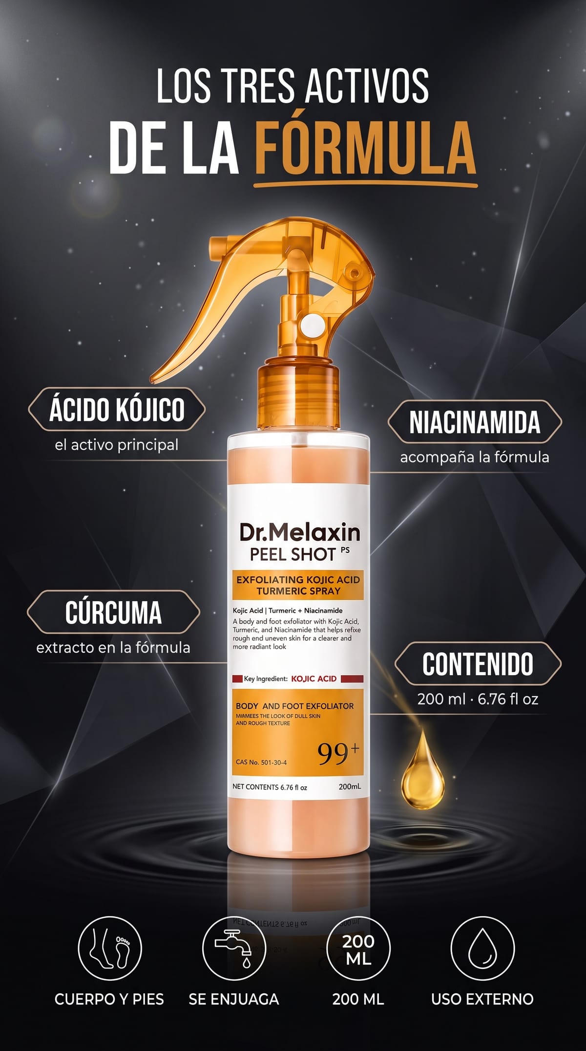 Spray Exfoliante Dr.Melaxin Peel Shot ficha