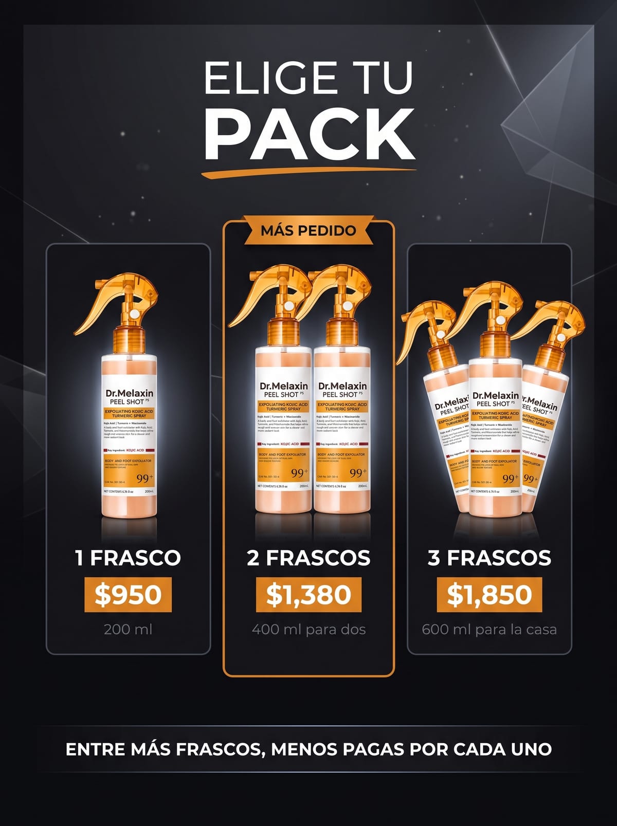 Spray Exfoliante Dr.Melaxin Peel Shot pack