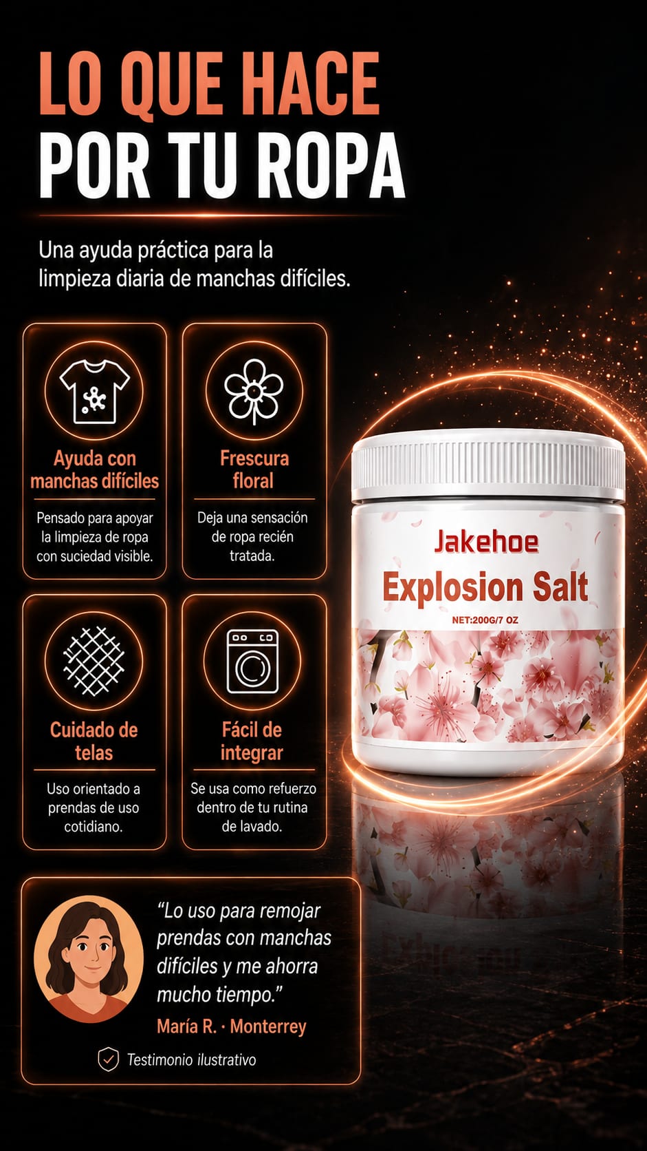 Explosion Salt Quitamanchas para Ropa beneficios