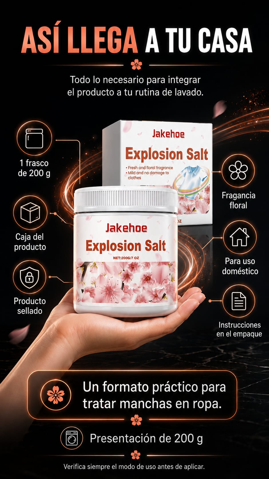 Explosion Salt Quitamanchas para Ropa escala