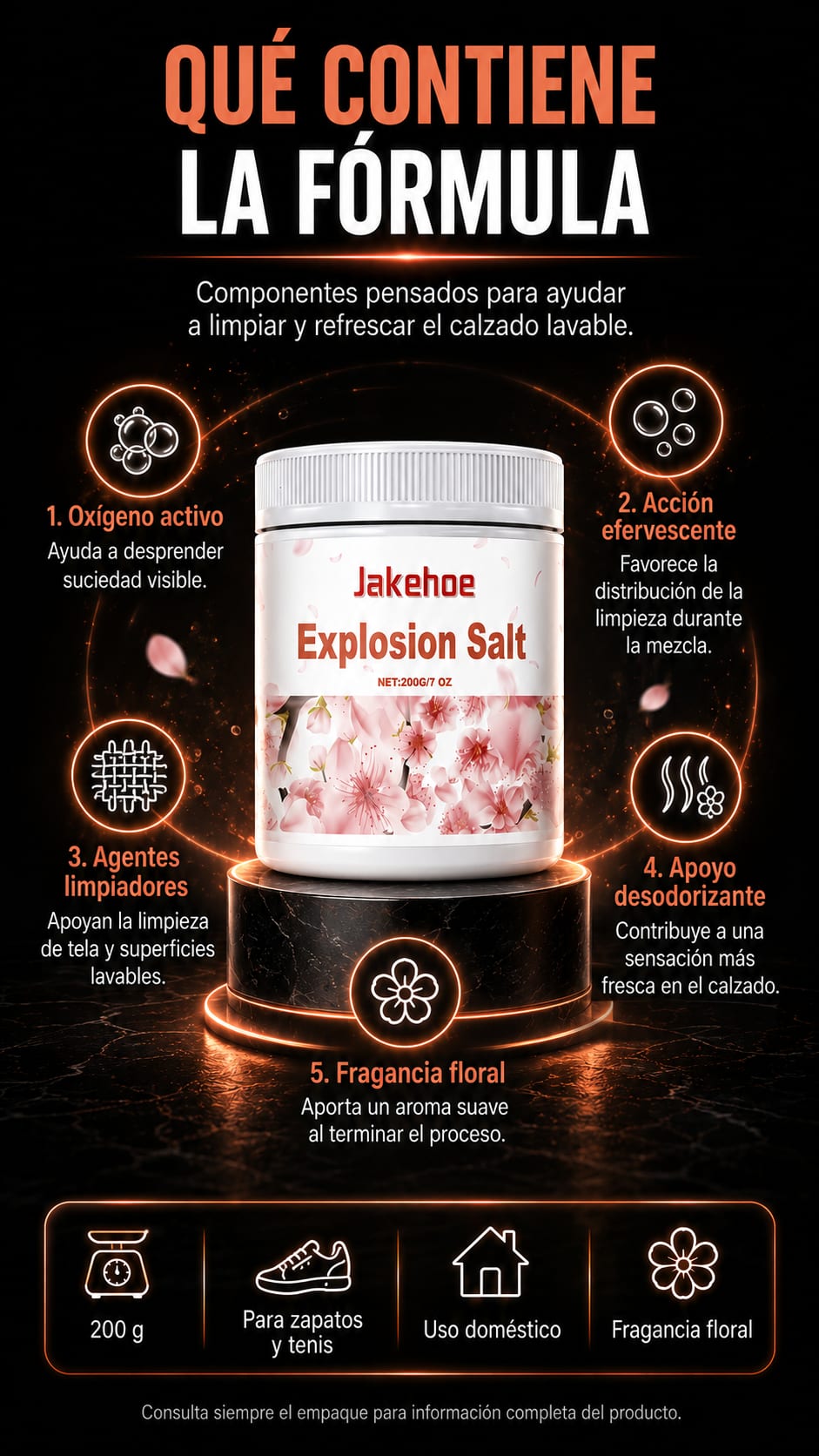 Explosion Salt Limpiador de Tenis Blancos ficha
