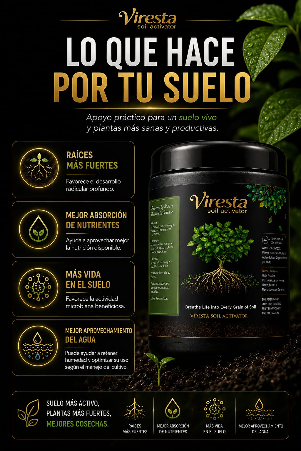 Viresta Soil Activator beneficios
