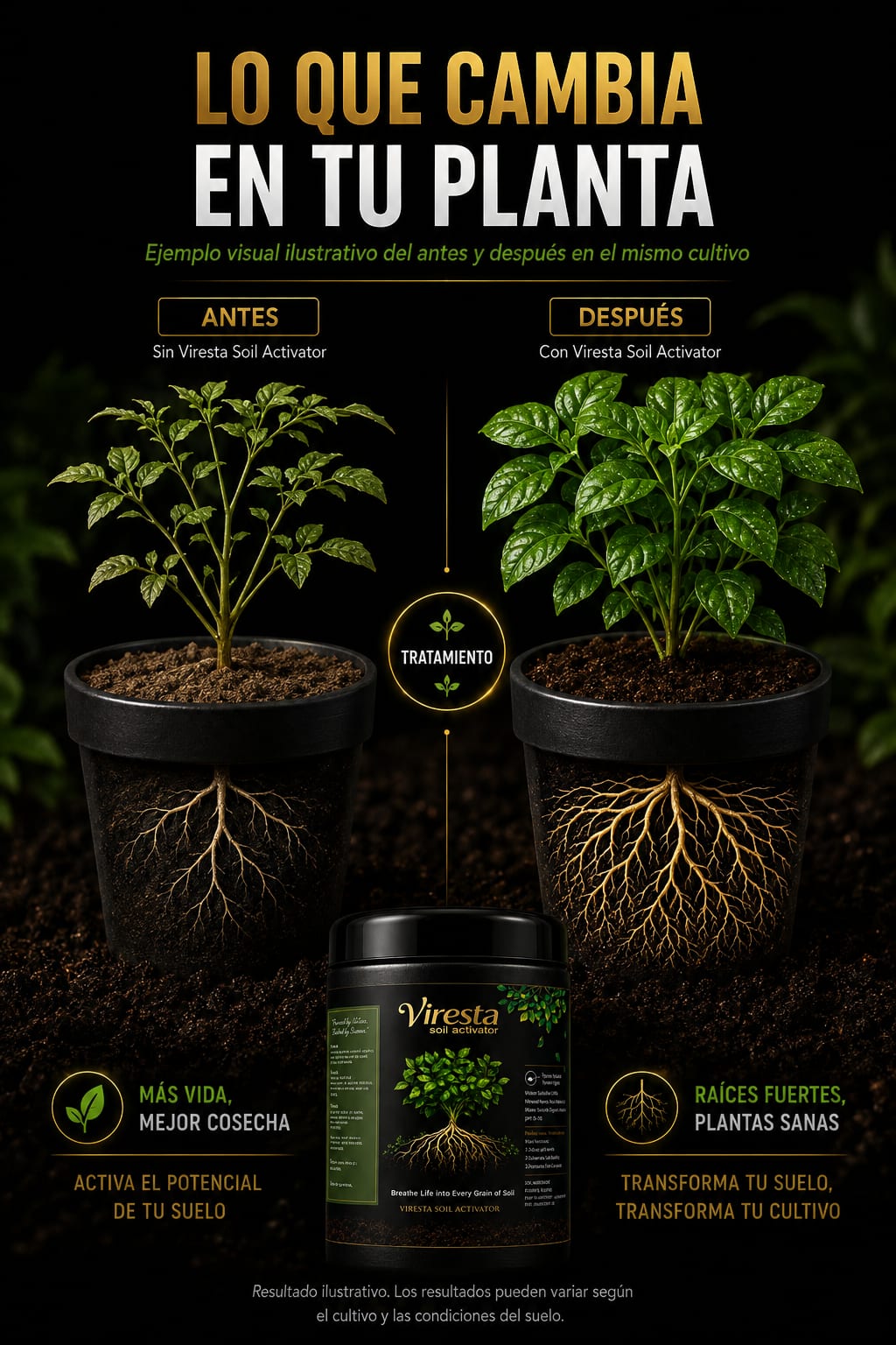Viresta Soil Activator transformacion