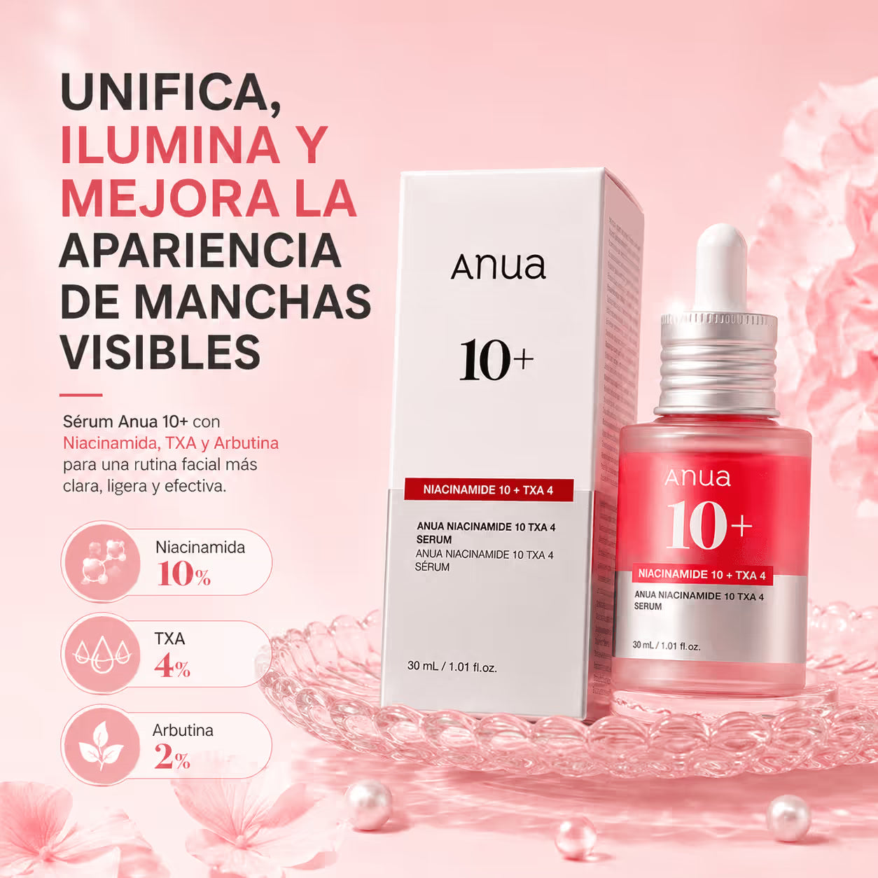 Unifica e ilumina con el serum Anua